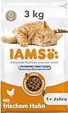 IAMS Sterilised Katzenfutter trocken mit Huhn - Trockenfutter für sterilisierte / kastrierte Katzen ab 1 Jahr, 3 kg