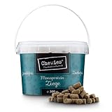 Chewies Trainingshappen Ziege - Monoprotein Snack für Hunde - 300 g - getreidefrei & zuckerfrei - Softe Leckerlies fürs Hundetraining - hypoallergen