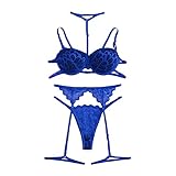 callmo Sexy Reizwäsche Frau Damen Erotisch für Sexy Set Dessous Set Push Up für Mollige Kimono Nachthemd Negligee Babydoll Sexy Nachtwäsche Lingerie D