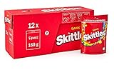 Skittles Süßigkeiten | Fruits Kaubonbons | American Football Party-Mix | Ananas und weitere Aromen | 12 Packungen (12 x 160g)
