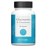 Phytochem Glucosamin und Chondroitin 180 Kapseln, hochdosiert, 2700 mg pro Tagesdosis, ohne Zusatzstoffe und laborgeprüft