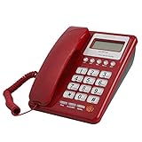 Kudoo Festnetztelefon für Zuhause, Hause, Büro - Schnurgebundenes Telefon mit Anrufer-ID und Freisprecheinrichtung, Großtastentelefon SchnurtelefonTischtelefon für Senioren