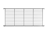 Balton Gitterboden BIII mit 4 Beschlägen für Regal Systeme, Metall, Chrom, 85 x 38 x 2 cm