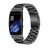 TRUMiRR Armband kompatibel mit Gear Fit 2 Armband, Solid Edelstahlband Sport Armband Handgelenk Uhrenarmband Armband für Samsung Gear Fit 2 SM-R360 / Fit 2 Pro SM-R365 Smart Watch