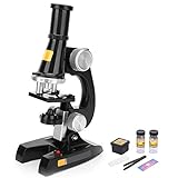 Pädagogische Werkzeuge, biologisches Mikroskop für wissenschaftliche Untersuchungen Mikroskop-Kit Mikroskop für für für Spielzeug und Geschenk((Schwarz))