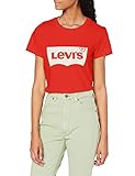 Levi's Damen The Perfect Tee T-Shirt, Batwing Poppy Red, Large