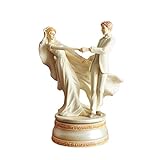 Hochzeitsskulptur Dekoration, Ehefrau und Ehemann lieben Skulptur Verlobungsstatue Hochzeitstanz Skulptur Spieluhr
