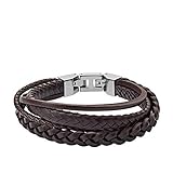 Fossil Herren Armband Brown Braided Double