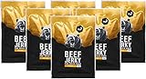 nu3 Beef Jerky Original - Ingwer Honig 6x 50g Trockenfleisch / Dörrfleisch vom grasgefütterten Weiderind - Low Carb 4%, Low Fat 1,5% - satte 58% Rind Protein - Ginger Honey Geschmack