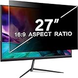 PYS 27 Zoll Monitor Blickschutzfilter für Computer 16:9 Seitenverhältnis, Anti-Blaulicht Blendfrei Abnehmbare 27' Privacy Screen Bildschirmschutzfolie Monitor S