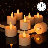 innislink LED Kerzen,12pcs LED Flammenlose Kerzen mit Timerfunktion Teelichter Flackern Elektrische Kerze Lichter Dekoration für Weihnachtsbaum Ostern Hochzeit Party