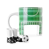 Monsterzeug Fußball Tasse Set, Keramikbecher Fussballtasse mit Fingerschuhen und Ball, Soccer Kaffeebecher aus Keramik