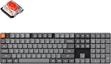 Keychron K5 Max Ultraflache kabellose mechanische Tastatur, QMK/VIA programmierbar, 3-Modus Bluetooth/2.4 GHz/Kabel mit weiß LED, Low Profile Gateron Red Switch, PBT Tastenkapp