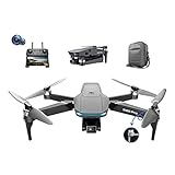 Drone RC Drone GPS 6K HD Dual Camera 5G WiFi FPV Brushless Motor Foldable Quadcopter Helicopter Long Battery Life (Color : Black-4K-3B-Bag Size : 1) (Black 4K)