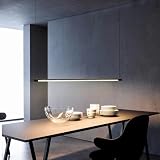 IWANTDO LED Dimmable Hängeleuchte Esstisch Lampe Schwarz Pendelleuchte mit Fernbedienung für Esszimmer Bar Büro Shop Küche Wohnzimmer Modern Design Esszimmerlampe BD421 Kronleuchter (L100cm)
