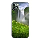 Hülle für iPhone 11 Pro Max - Regenbogen - Wasserfall - Natur - Silikone/Softcase Handyhülle Cover