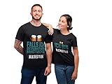 Hochwertiges Partner Shirt - Falls Ich Betrunken Bin Bringt Mich Zu Name Partner Couple - Schlichtes Und Witziges Design