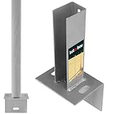 KOTARBAU® Pfostenträger für Zaunpfosten auf L-Randsteinen 60x40 mm Blech feuerverzinkt für Pfosten Typ U Pfostenträger L Form Bodenplatten für Zaunpfosten Aufschraubhülse Fence Winkel-Bodenp
