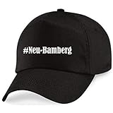 Reifen-Markt Base Cap Hashtag #Neu-Bamberg Größe Uni Farbe Schwarz Druck Weiss