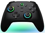 HELLCOOL Switch Controller mit Hall Joysticks, Kabellos Controller für Switch/Lite/OLED, Windows/IOS/Android, Switch Pro Controller mit Cooles RGB Joysticks/Turbo/Aufwachfunktion/Dual Motors Vib