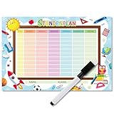 HOWAF Stundenplan Abwischbar Magnetisch inkl Stift, Stundenplan Magnetisch, Stundenplan 1. Klasse zum Schulanfang Deko, Einschulung Deko, Geschenke zur Einschulung, Schultüte Füllung Junge M