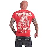 Yakuza Herren Hey Satan T-Shirt, Ribbon Red, L