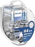 Philips WhiteVision ultra H4 Scheinwerferlampe, 4.200K, Doppelset