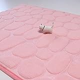 Super absorbierende Bodenmatte, Memory-Schaum-Badematte Wasseraufnahme Schnelle Trocknung rutschfeste Badematten für Badezimmer Küche, Samt-Teppich, Superweiche Bodenmatte für Zuhause (pink)