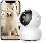 EZVIZ 1080P WLAN IP Kamera, schwenkbare Überwachungskamera Innen mit Zwei-Wege-Audio, Bewegungsverfolgung, IR Nachtsicht für Haustier, Hunde, Babyphone kompatibel mit Alexa, C6N