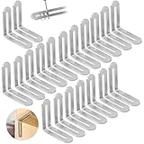 20 Stück Winkelverbinder, Einstellbar 48 X 48 mm Schwerlastwinkel, 90 Grad L-form Metallwinkel, für Wandhalterung Regal, Regalhalterung, Eckregal, Kippsicherung S