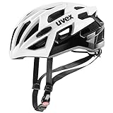 Uvex Unisex – Erwachsene, race 7 Fahrradhelm, white black, 51-55 cm