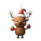 Weihnachtsangebote Weihnachten Weihnachtsanhänger Weihnachtsdeko Christmas Tier 2D Acryl Anhänger Weihnachtsbaumschmuck Weihnachtsbaum Anhänger für Auto Ornament Geschenke und Home D