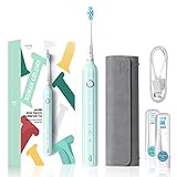 usmile Elektrische Zahnbürste, wiederaufladbare USB-Schallzahnbürste für Erwachsene mit intelligentem Timer, aufhellende elektrische Zahnbürste mit Reiseetui, eine Ladung reicht für 6 Monate, Y1S Mint