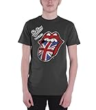 The Rolling Stone Herren T-Shirt, British Tongue , Gr. XL, Schwarz (Black)