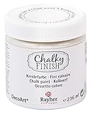 Rayher 38868102 Chalky Finish auf Wasser-Basis Kreide Farbe für Shabby-Chic, weiß, 236 ml (1er Pack)