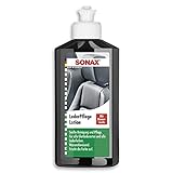SONAX LederPflegeLotion (250 ml) wasserabweisende Lederpflege mit Bienenwachs für eine sanfte Reinigung und Pflege von Glattleder und Kunstleder | Art-Nr. 02911410