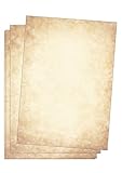 Edition Seidel Premium Briefpapier Vintage Altes Papier 25 Blatt DIN A4 120g/qm Motivbriefpapier Mittelalterliches Bastelpapier Urkunde Urkundenpapier Optik ähnlich Pergamentpap