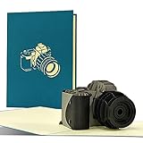 Gutschein für Kamera, Fotoapparat | Tolle 3D Pop up Geburtstagskarte oder Glückwunschkarte für Fotografen | Geschenkgutschein für Fotoshooting, Fotoworkshop, T23