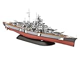 Revell Modellbausatz Schiff 1:700 - Battleship Bismarck im Maßstab 1:700, Level 4, originalgetreue Nachbildung mit vielen Details, 05098