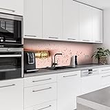 Dedeco Küchenrückwand Motiv: Cheers V1, 3mm Aluminium Alu-Platten als Spritzschutz Küchenwand Verbundplatte wasserfest, inkl. UV-Lack glänzend, alle Untergründe, 220 x 60 cm