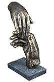 Casablanca Deko Skulptur helfende Hand - aus Poly mit Spruchanhänger - Geschenk und Dekoration Höhe 21 cm