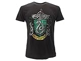 T-Shirt Slytherin Haus Symbol Waffen Harry Potter - 100% Offiziell Warner BROS (XS 12-14 Jahre)