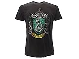 T-Shirt Slytherin Haus Symbol Waffen Harry Potter - 100% Offiziell Warner BROS (XS 12-14 Jahre)