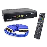 GALLUNOPTIMAL Combo-Receiver DVB-C & DVB-T2 H265 mit SCART-Kabel & Aufnahmefunktion geeignet für den Empfang von allen FTA DVB-C & DVB-T2 Sendern