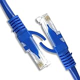 MSC Cat5e Ethernet-Kabel/Internetkabel LAN-RJ45-Stecker snagless Breitband-Patchkabel Fire Stick, Smart TV, PC, Laptopkabel/Zubehör (1m, 2m, 3m, 5m, 10m, 20m Blau) 5m