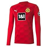 PUMA Herren T-Shirt BVB GK Shirt Replica LS w.Sponsor New, Puma Red, L, 931109