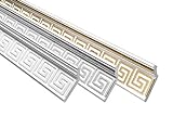 Marbet Deckenleiste B-21 gold aus Styropor EPS - Stuckleisten gemustert, im traditionellen Design - (2 Meter) Styroporleisten Winkelleiste Wandleiste
