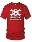 shirtloge - Ingolstadt - EIN Leben Lang - Fan T-Shirt - Rot - Größe XXL