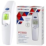 Dr Check FC500 Elektrisches Fieberthermometer Infrarot Thermometer Stirnthermometer Berührungslos Digital Oberflächenthermometer von 0°C bis 100,0°C LCD Display