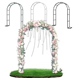 Verstellbare Metall-Hochzeitsbogen-Pergola – großes schwarzes Rankgitter für Kletterpflanzen und Dekorationen, Höhe und Länge verstellbar, perfekt für Veranstaltungen im Freien und G
